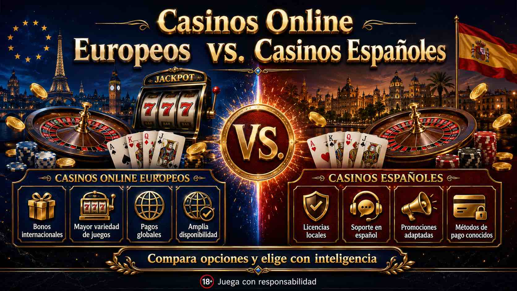 Casinos Online Europeos vs. Casinos Españoles