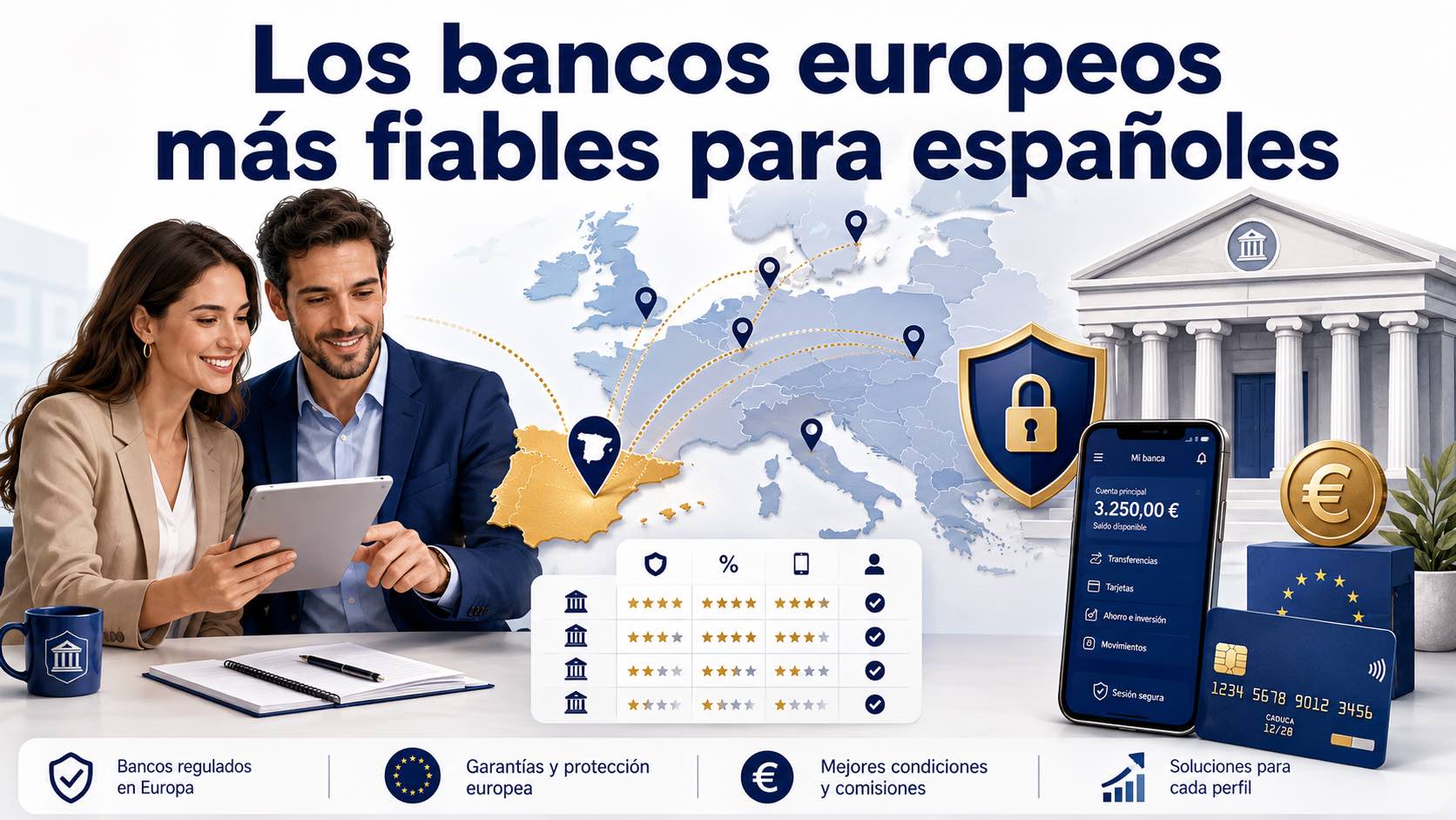 Los bancos europeos más fiables para españoles en 2026