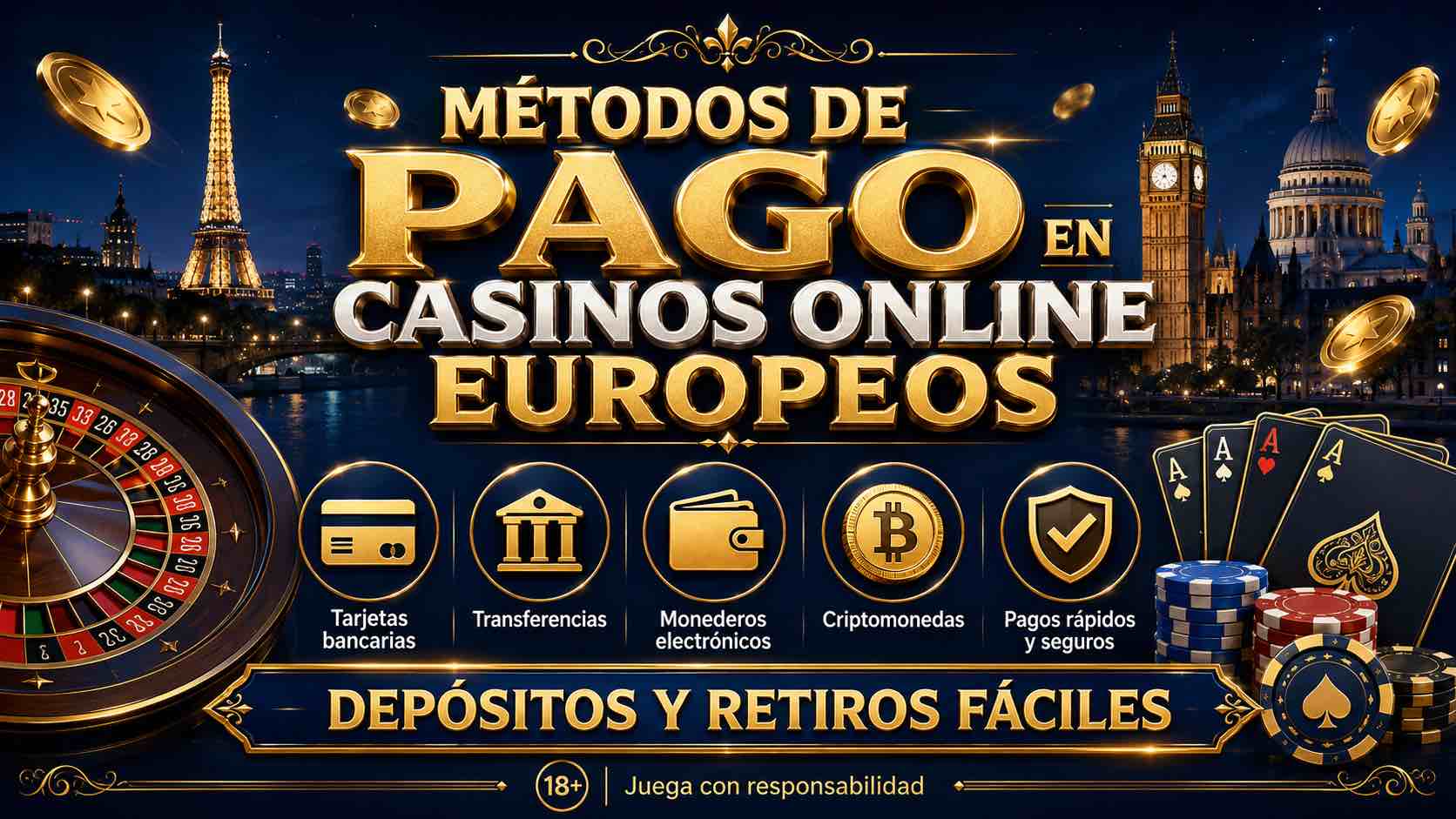 Métodos de Pago en Casinos Online Europeos